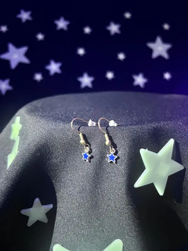Product - Mini Star Earrings - Gold / Multiple Colors