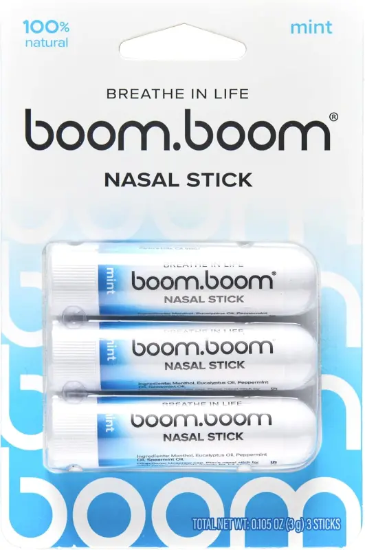 Product - BoomBoom Nasal Stick | Vapor Flow Technology | Cool Refreshing Sensation | Natural Mood Boost | Simple Ingredients 