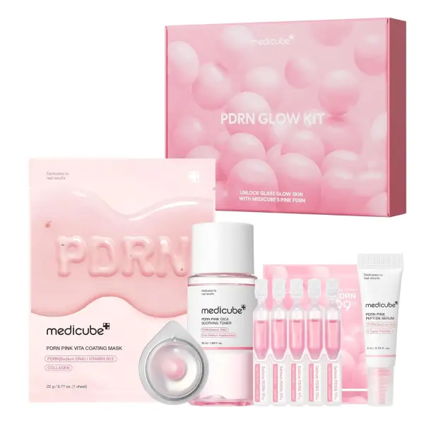 Product - medicube Salmon DNA PDRN Trial Kit | Glass Glow Mini Skincare Set