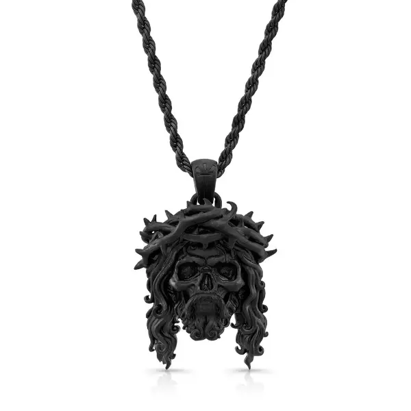 Product - Chuey Quintanar Jesus Piece Skully - Matte Black and Gold LTD