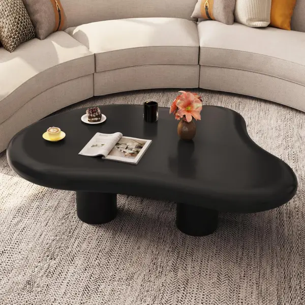 Product - Cute End Table - Modern Black Cartoon Table, 35.82" H, Indoor