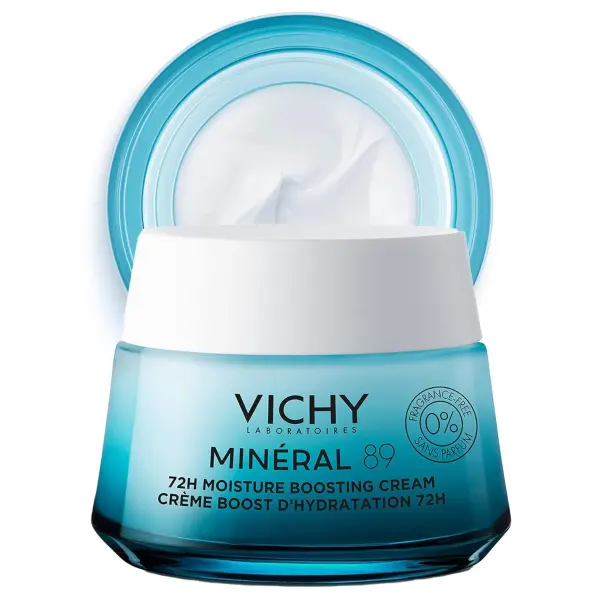 Product - Vichy Mineral 89 Fragrance Free Cream, Moisture Boosting Cream with Hyaluronic Acid, Daily Face Moisturizer, Availa