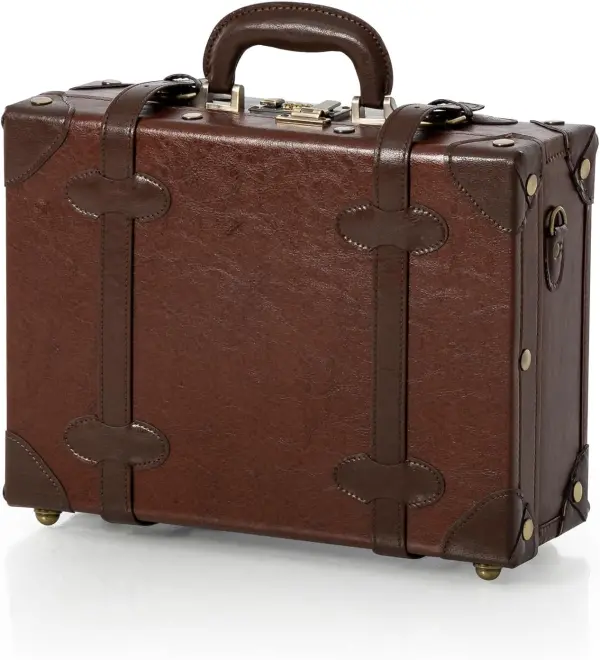 Product - Vintage Carry-On Trunk Caramel Brown