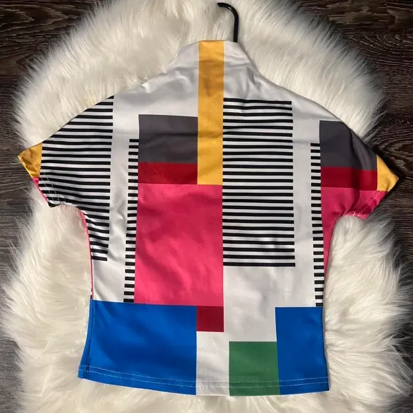 Product - • multi color top 
• size small/medium 
• worn...