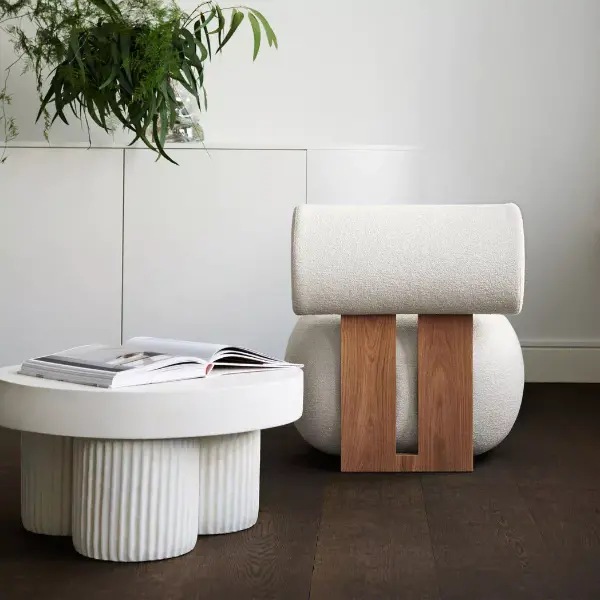 Product - Modern Chic Cream Single Sofa Chair