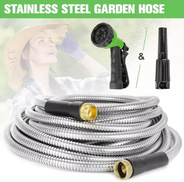 Product - 100ft Stainless Steel Garden Hose