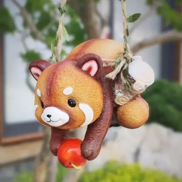 Product - Resin Raccoon Statue Climbing Rope