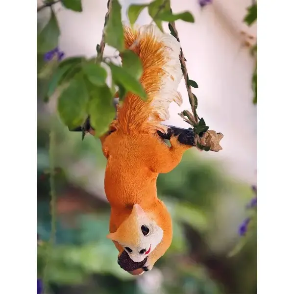 Product - Charming Resin Squirrel and Monkey Swing Ornaments for Garden Decor