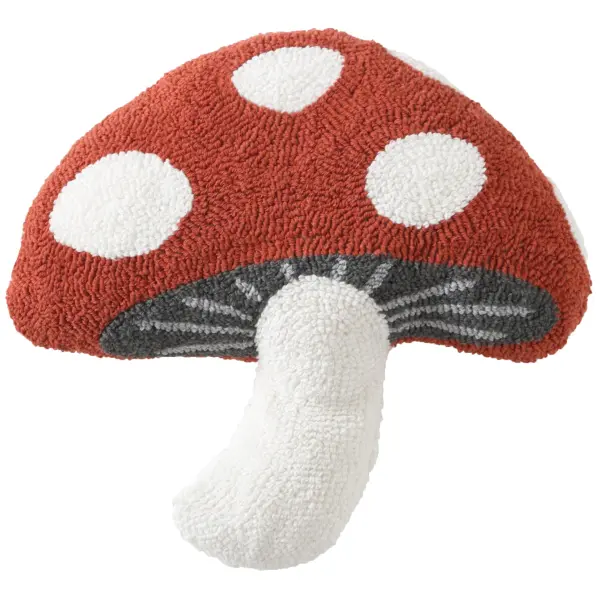Product - Mainstays 17" x 17" Mushroom Decorative Pillow, Canyon Red
