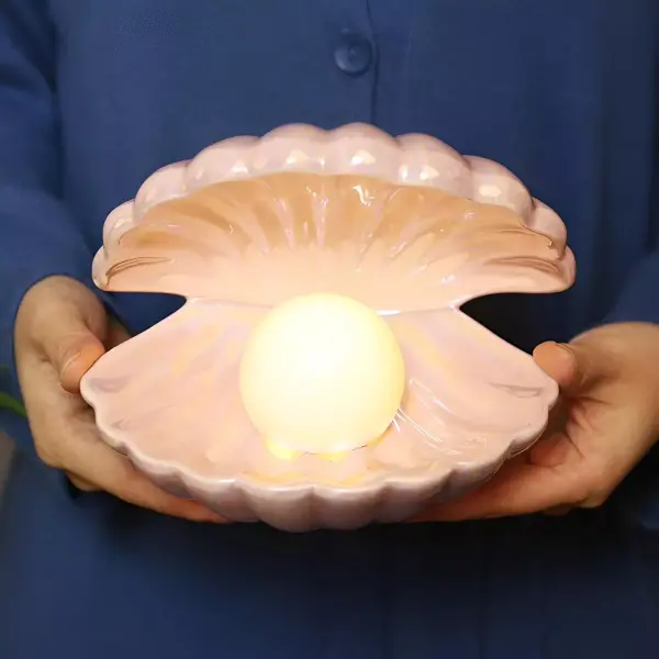 Product - Modern LED Shell Pearl Night Light