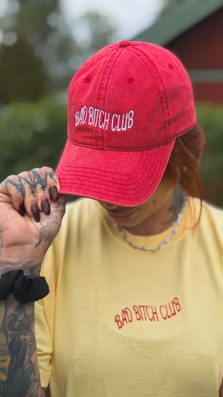 Product - Bad Bitch Club Vintage Cap - Red