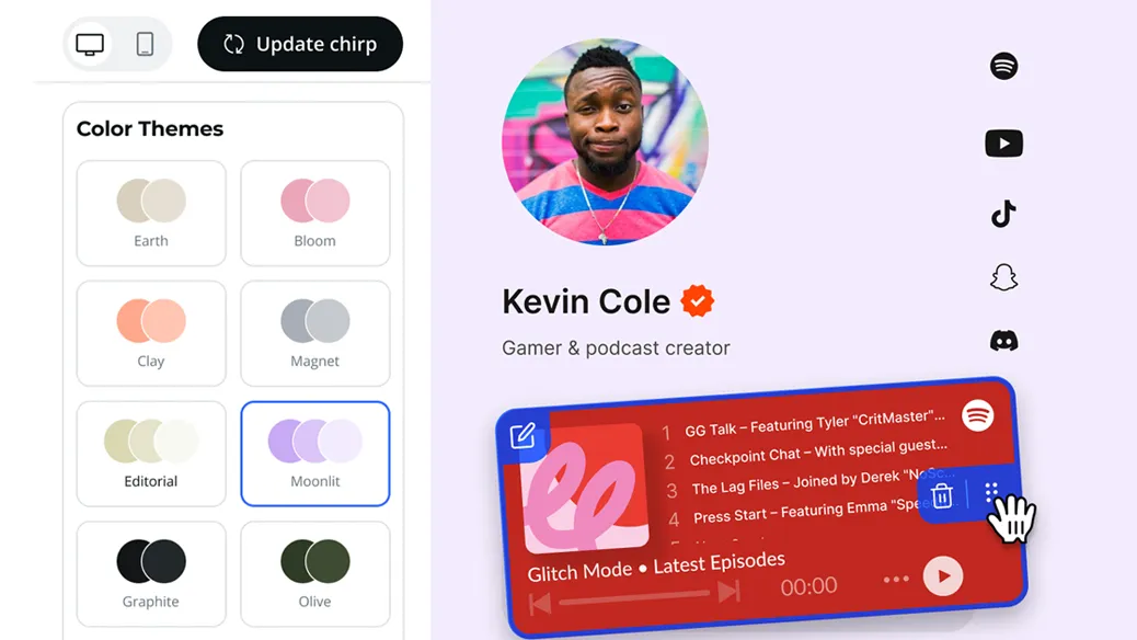 Step-by-step: Set up your Chirp bio link